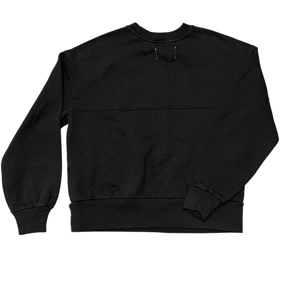 Everlane The Track Crew Sweatshirt Black Organic Cotton Oversized Sz XS #752 NWT - Picture 3 of 9